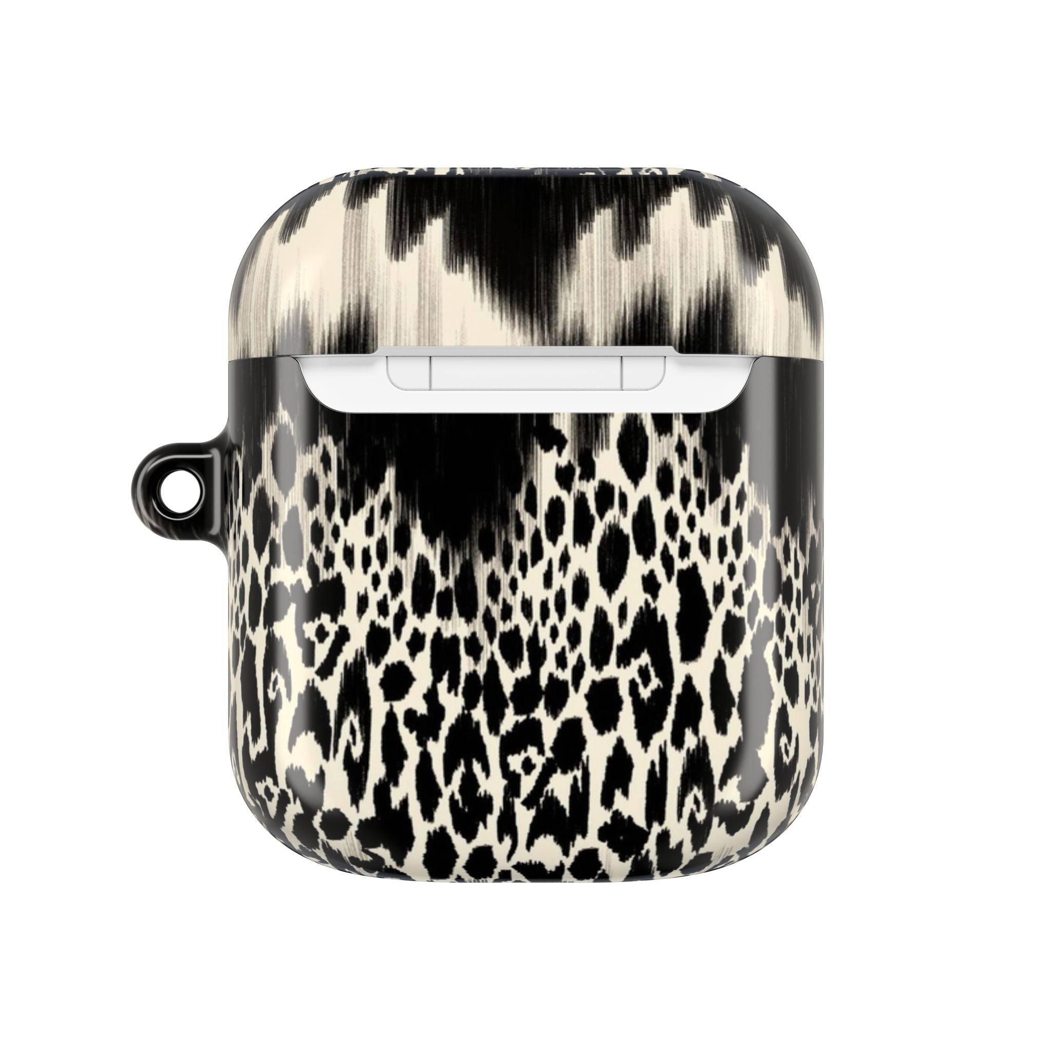 Leopard Print AirPod Case — Black & Ivory Chic Protective Cover