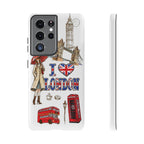 I Love London Illustrated Collage phone case | Tough Case