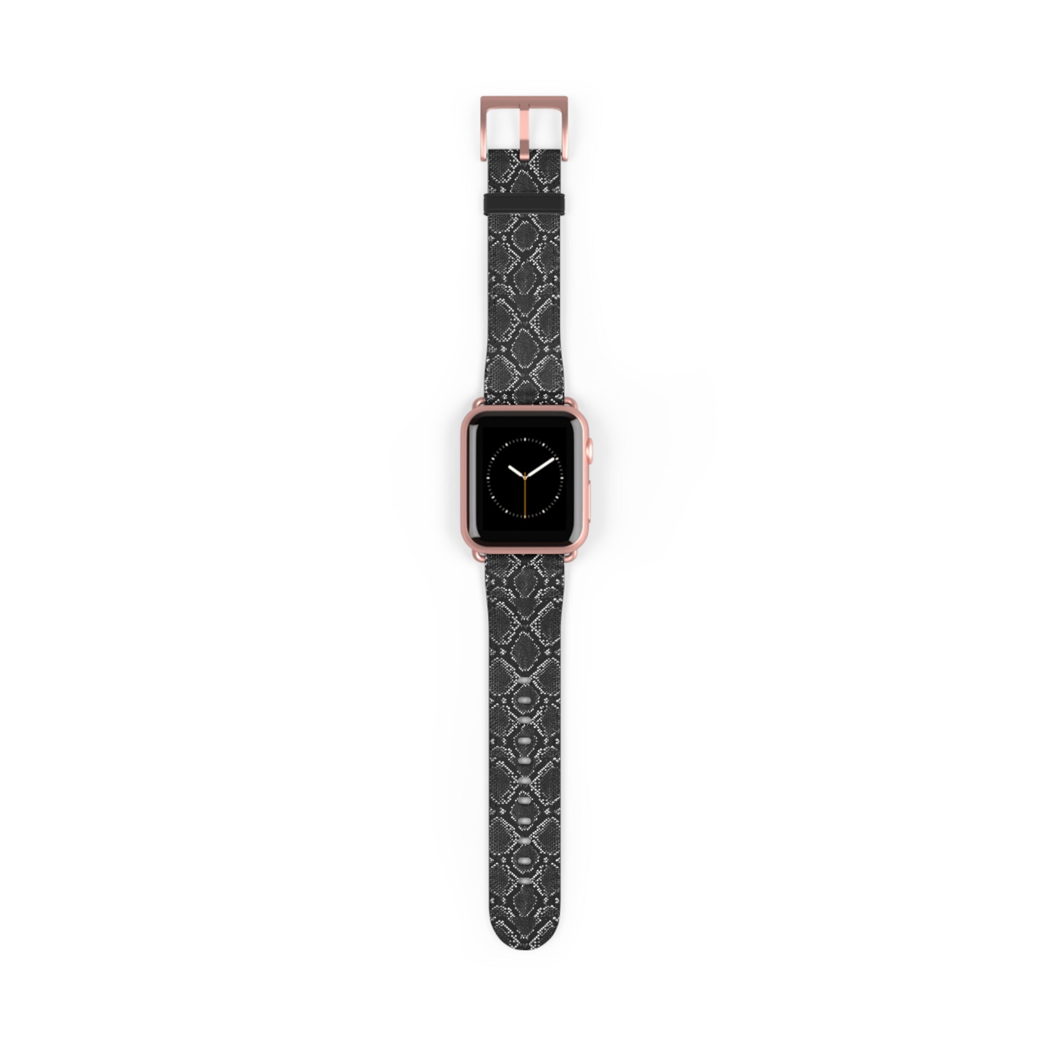 Black Snakeskin Pattern Watch Band | Apple Watch Strap