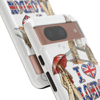 I Love London Illustrated Collage phone case | Tough Case