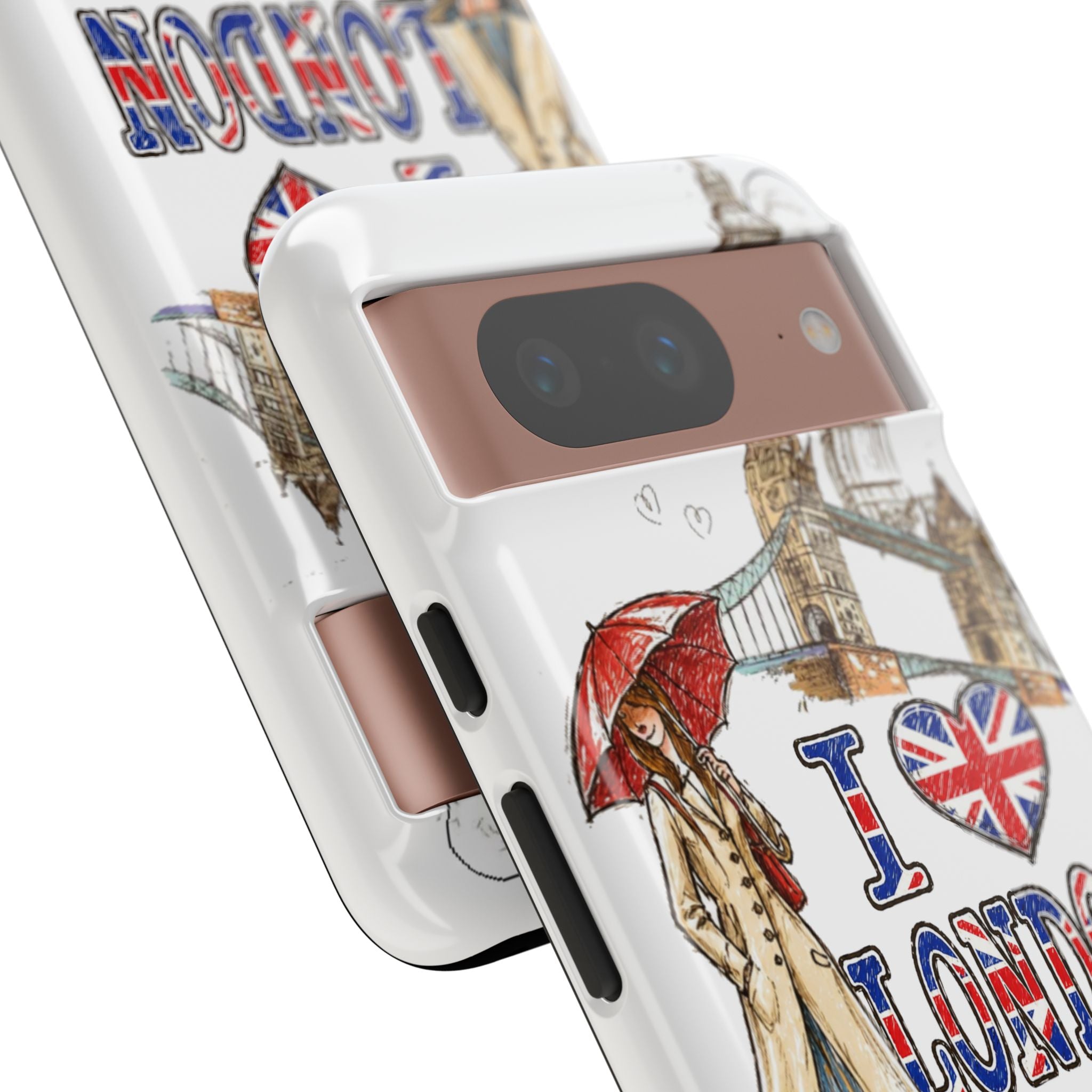 I Love London Illustrated Collage phone case | Tough Case