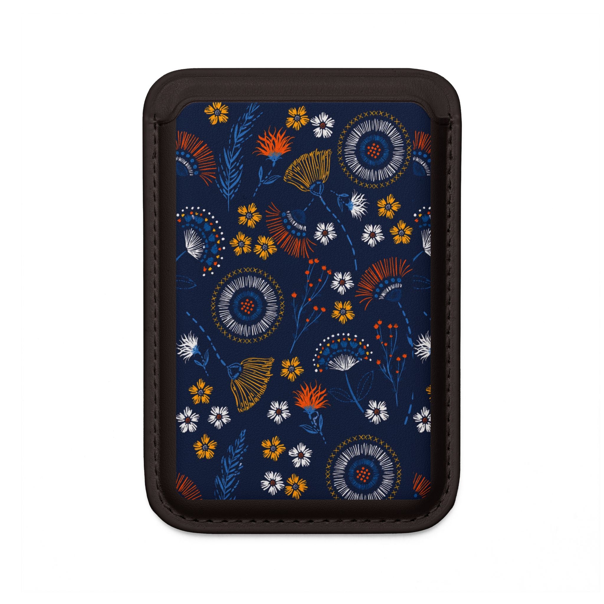 Midnight Wildflower Magsafe Vegan Wallet — Card Holder