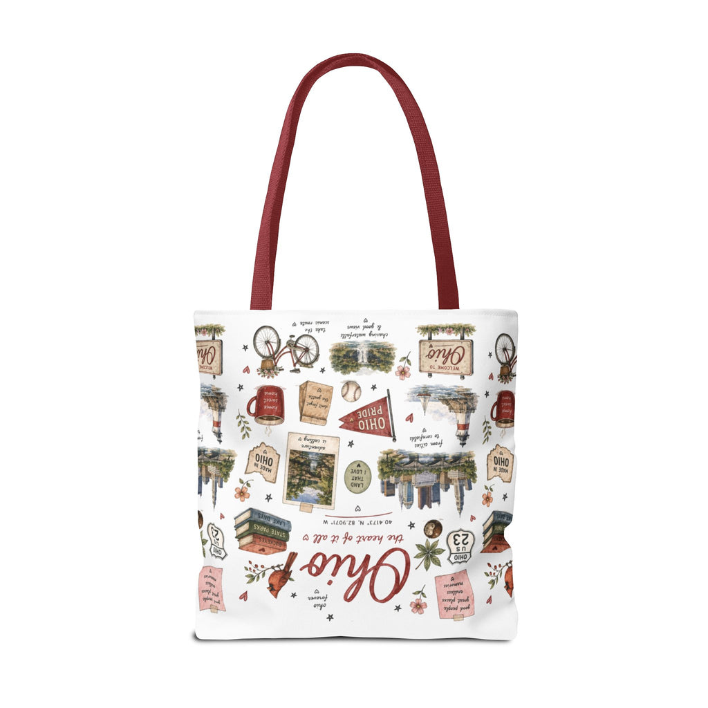 Ohio Illustrated Tote Bag — All-Over-Print Travel & Gift Tote