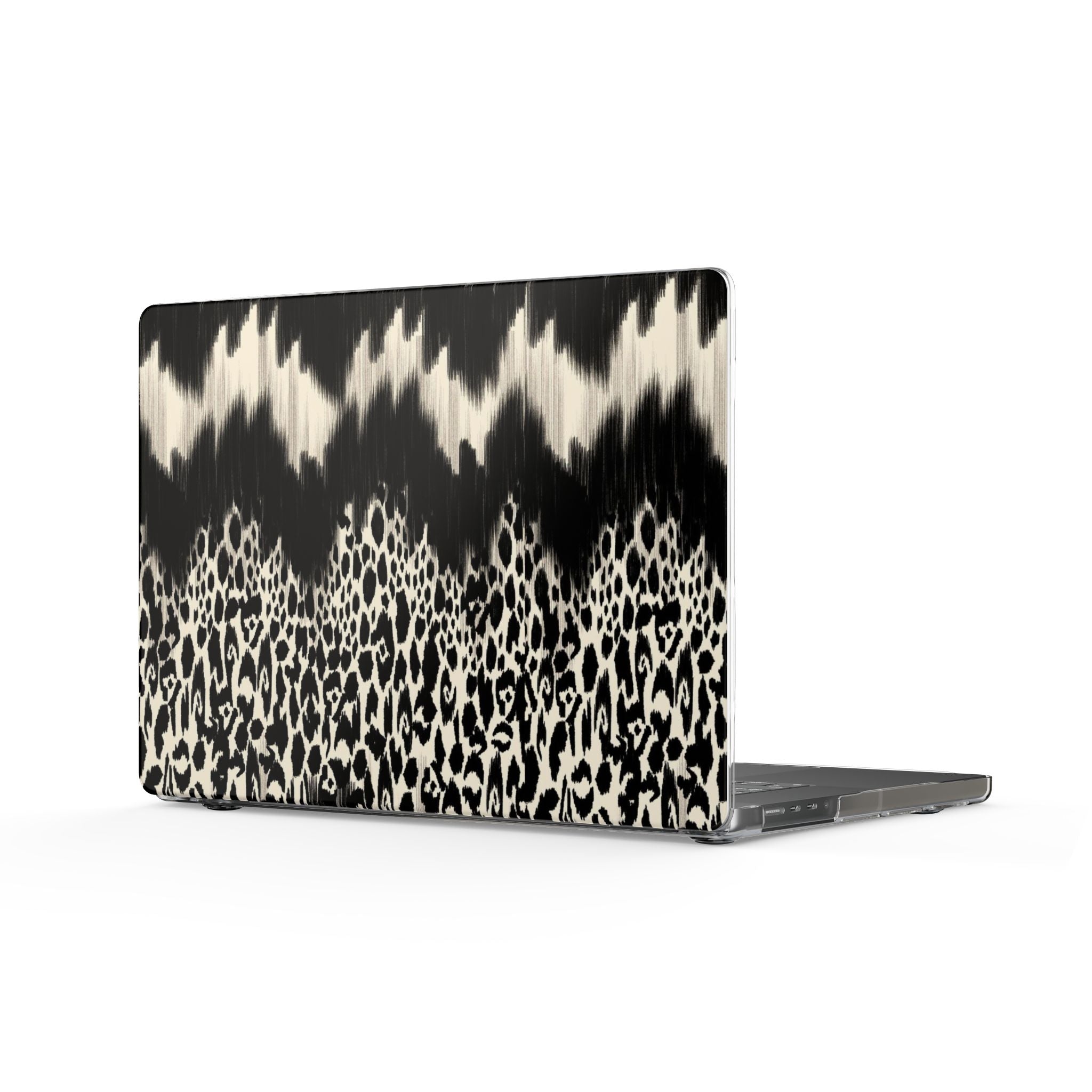 Leopard Glitch - Clear MacBook Case