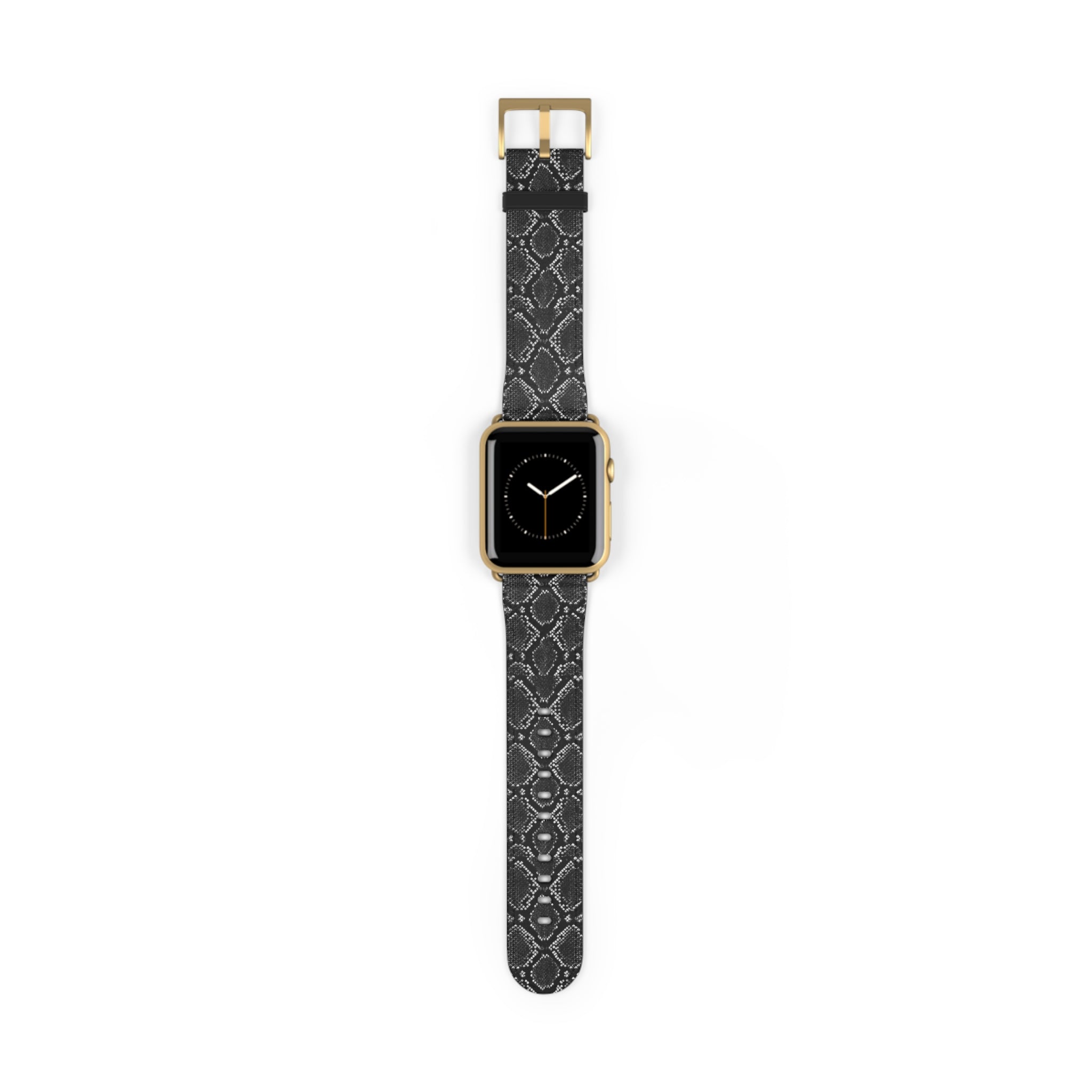 Black Snakeskin Pattern Watch Band | Apple Watch Strap