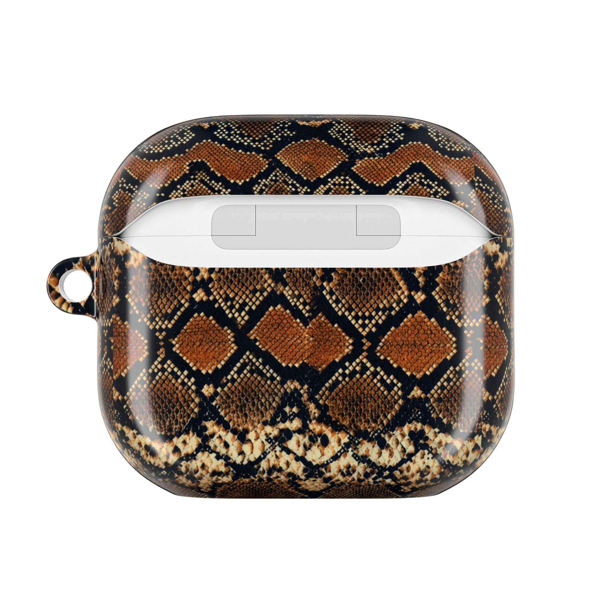 Snake Print AirPod Case — Brown Python Pattern Protective Cover