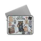 Night Shift Raccoon Nurse Laptop Sleeve — Cute Medical Student & Healthcare Worker Gift