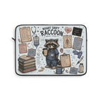 Night Shift Raccoon Nurse Laptop Sleeve — Cute Medical Student & Healthcare Worker Gift