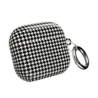Houndstooth AirPod Case — Black & White Retro Pattern Protective Cover