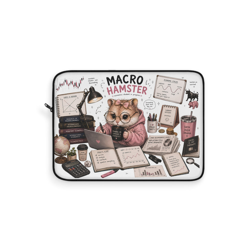 Macro Hamster Laptop Sleeve — Cute Finance & Investing Laptop Case