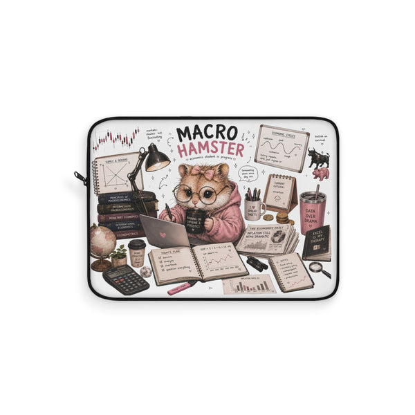 Macro Hamster Laptop Sleeve — Cute Finance & Investing Laptop Case