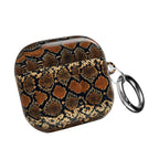Snake Print AirPod Case — Brown Python Pattern Protective Cover