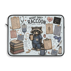 Night Shift Raccoon Nurse Laptop Sleeve — Cute Medical Student & Healthcare Worker Gift