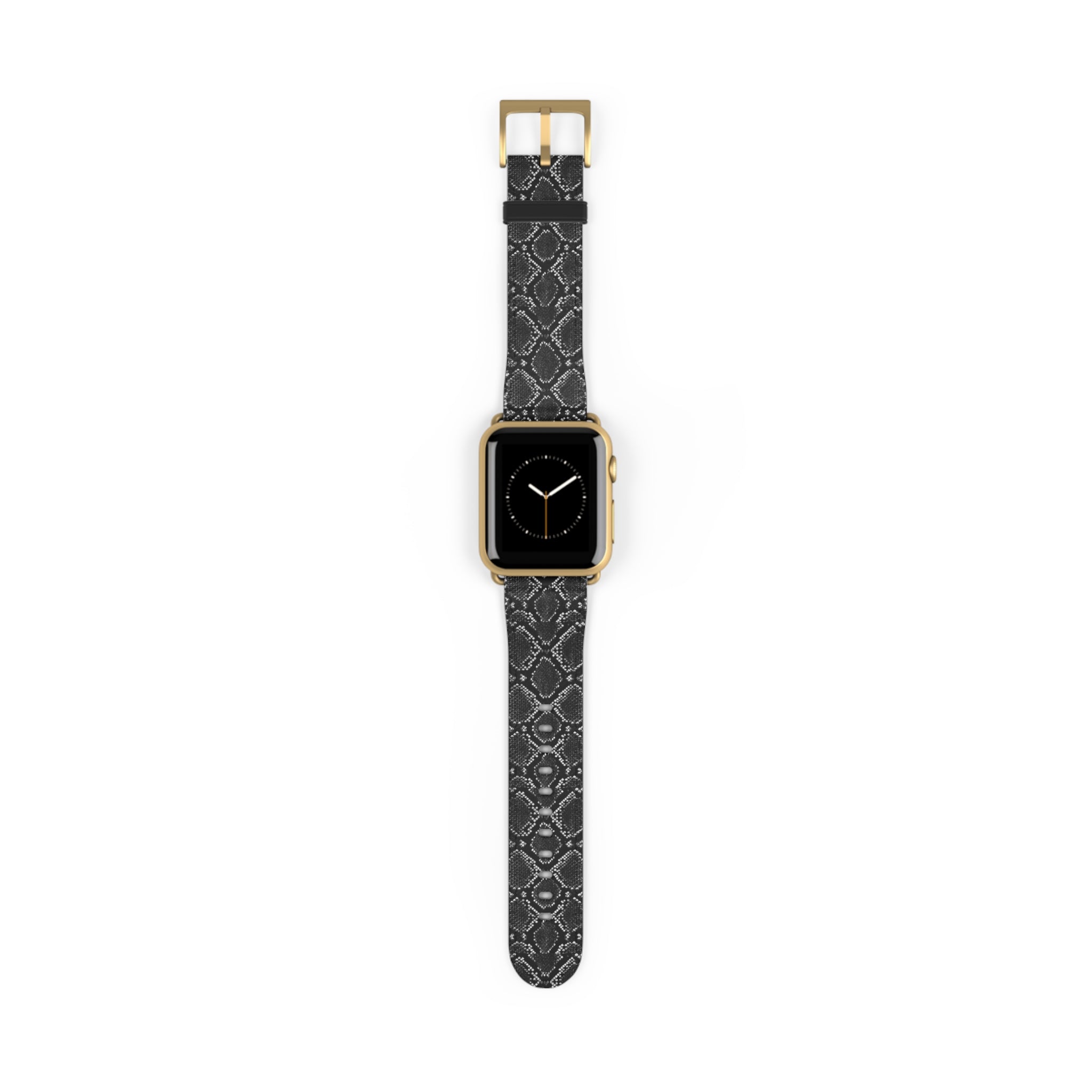 Black Snakeskin Pattern Watch Band | Apple Watch Strap