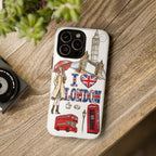 I Love London Illustrated Collage phone case | Tough Case