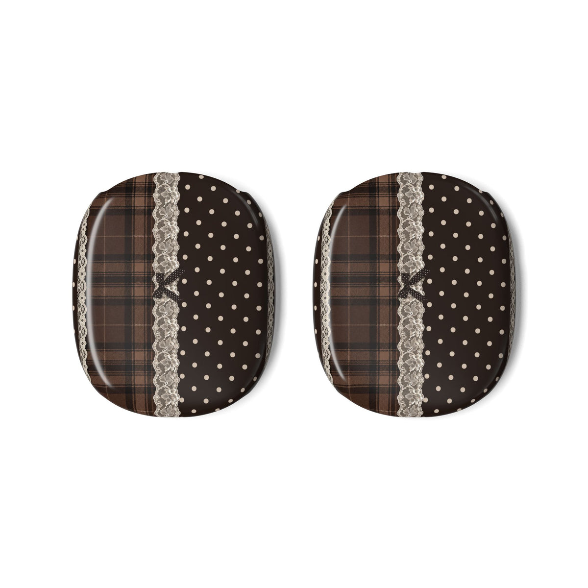 Brown Plaid & Lace - AirPods Max Case