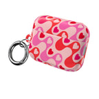 Heart Pattern AirPod Case — Pink Retro Love Protective Cover