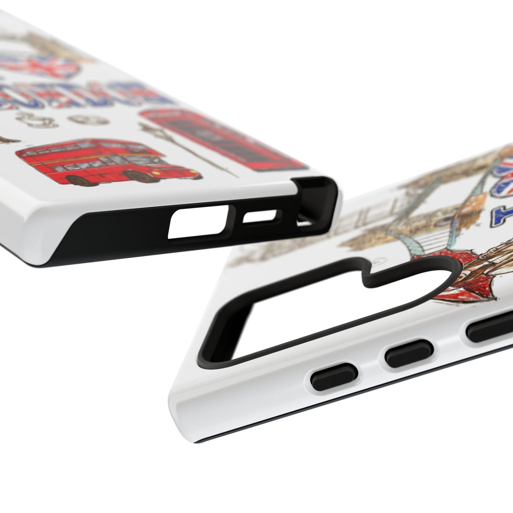 I Love London Illustrated Collage phone case | Tough Case