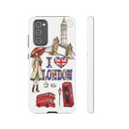 I Love London Illustrated Collage phone case | Tough Case