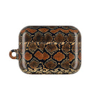 Snake Print AirPod Case — Brown Python Pattern Protective Cover