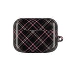 Plaid Pink & Black AirPod Case — Stylish Protective Charging Case