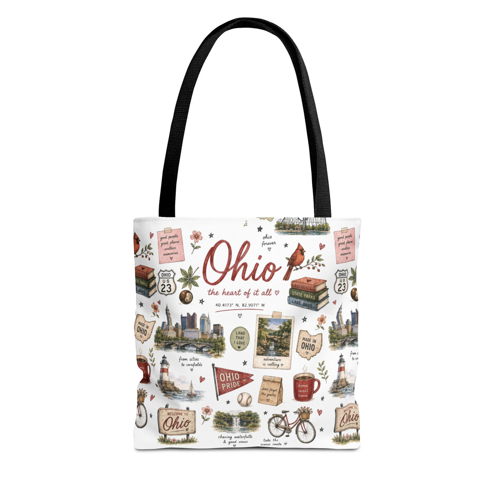 Ohio Illustrated Tote Bag — All-Over-Print Travel & Gift Tote