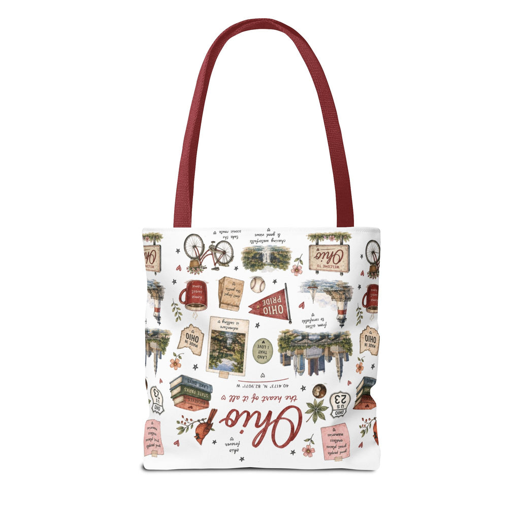 Ohio Illustrated Tote Bag — All-Over-Print Travel & Gift Tote