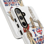 I Love London Illustrated Collage phone case | Tough Case