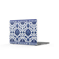 Blue Floral Damask MacBook Case — Clear Protective Laptop Cover