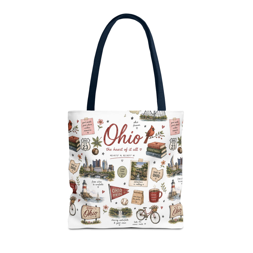 Ohio Illustrated Tote Bag — All-Over-Print Travel & Gift Tote