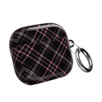 Plaid Pink & Black AirPod Case — Stylish Protective Charging Case