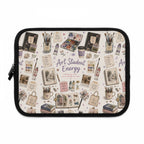 Art Student Energy Laptop Sleeve — Watercolor Art Supplies Pattern
