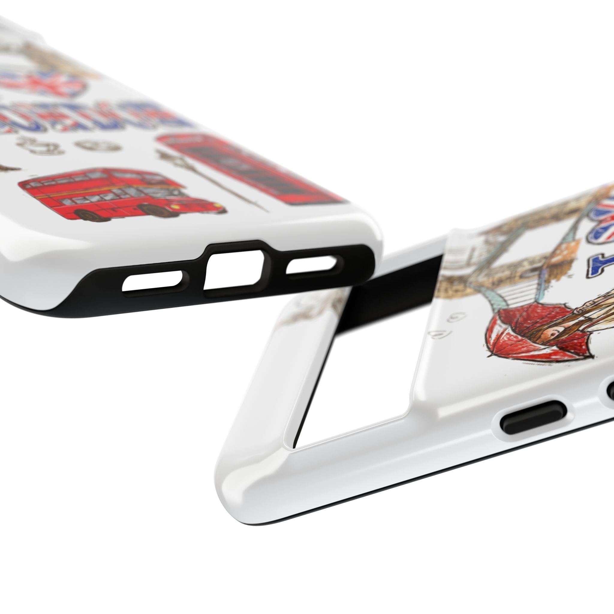 I Love London Illustrated Collage phone case | Tough Case