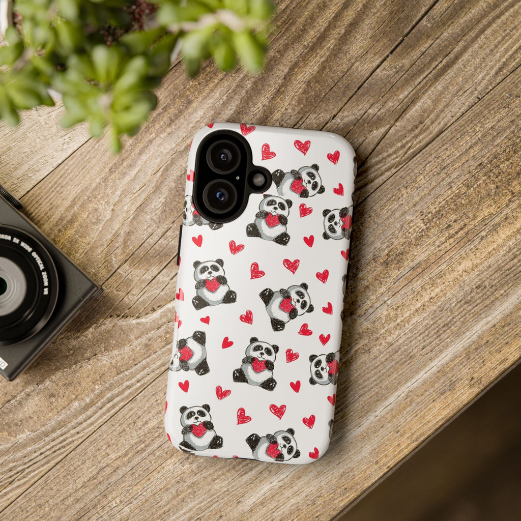 Cute Panda Pattern Phone Case — Tough Cases