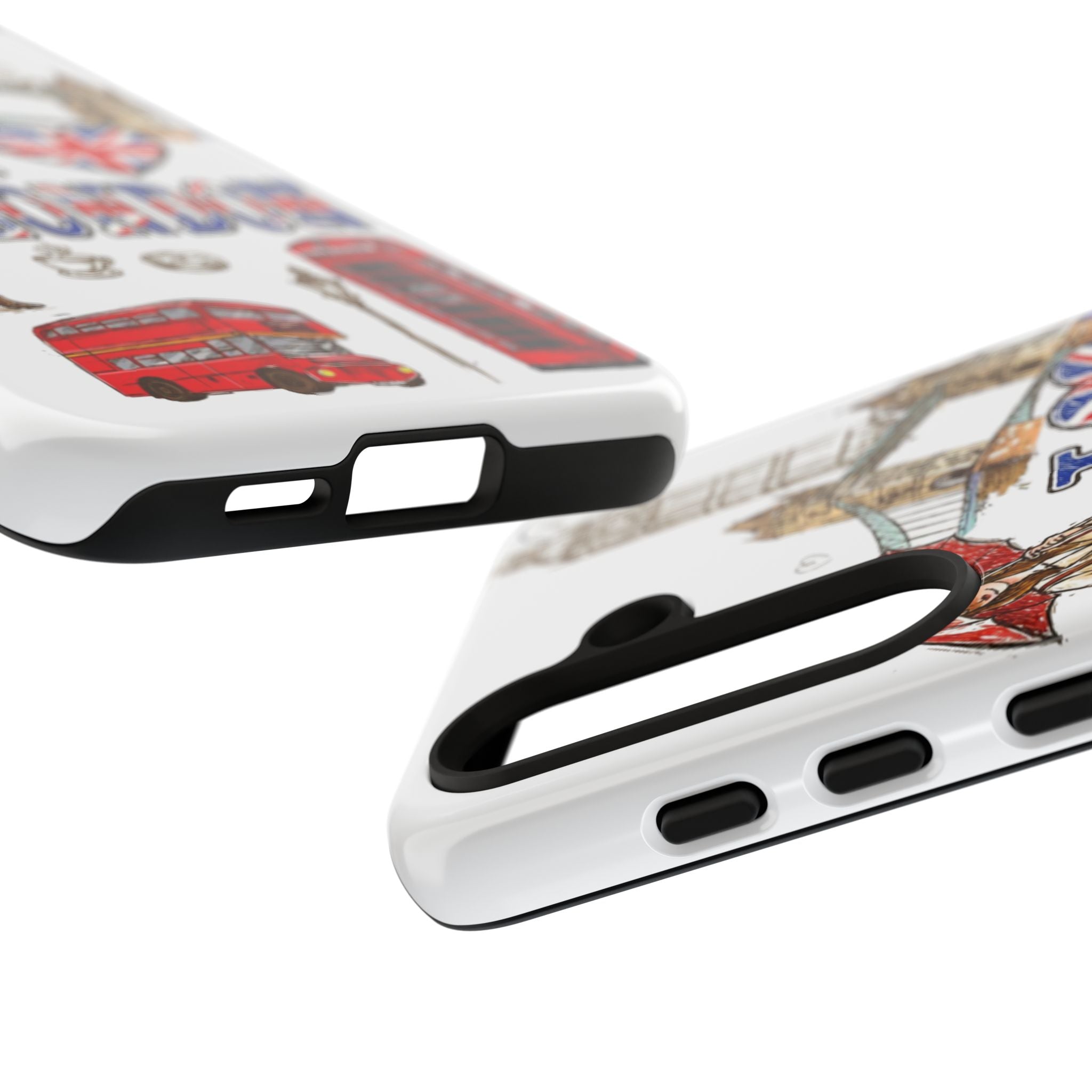 I Love London Illustrated Collage phone case | Tough Case