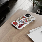 I Love London Illustrated Collage phone case | Tough Case