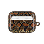Snake Print AirPod Case — Brown Python Pattern Protective Cover
