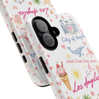 Los Angeles Travel Phone Case — Cute Hollywood & Beach Icons Tough Case
