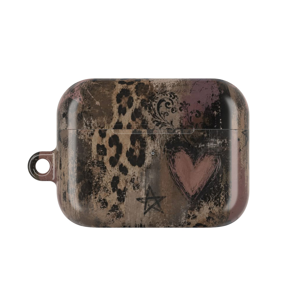 Funda AirPods Corazón de Leopardo — Cubierta Protectora Glamour Vintage