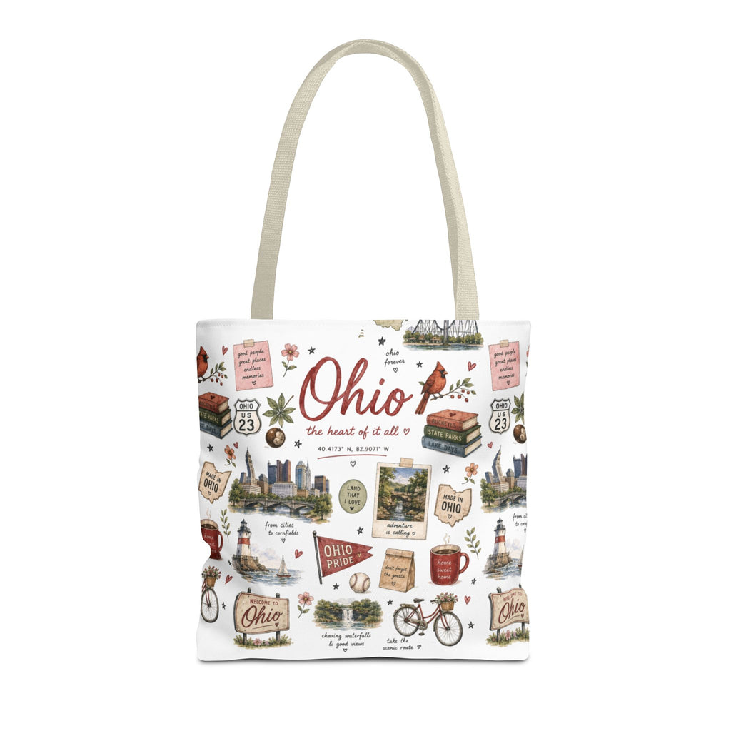 Ohio Illustrated Tote Bag — All-Over-Print Travel & Gift Tote