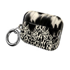 Leopard Print AirPod Case — Black & Ivory Chic Protective Cover