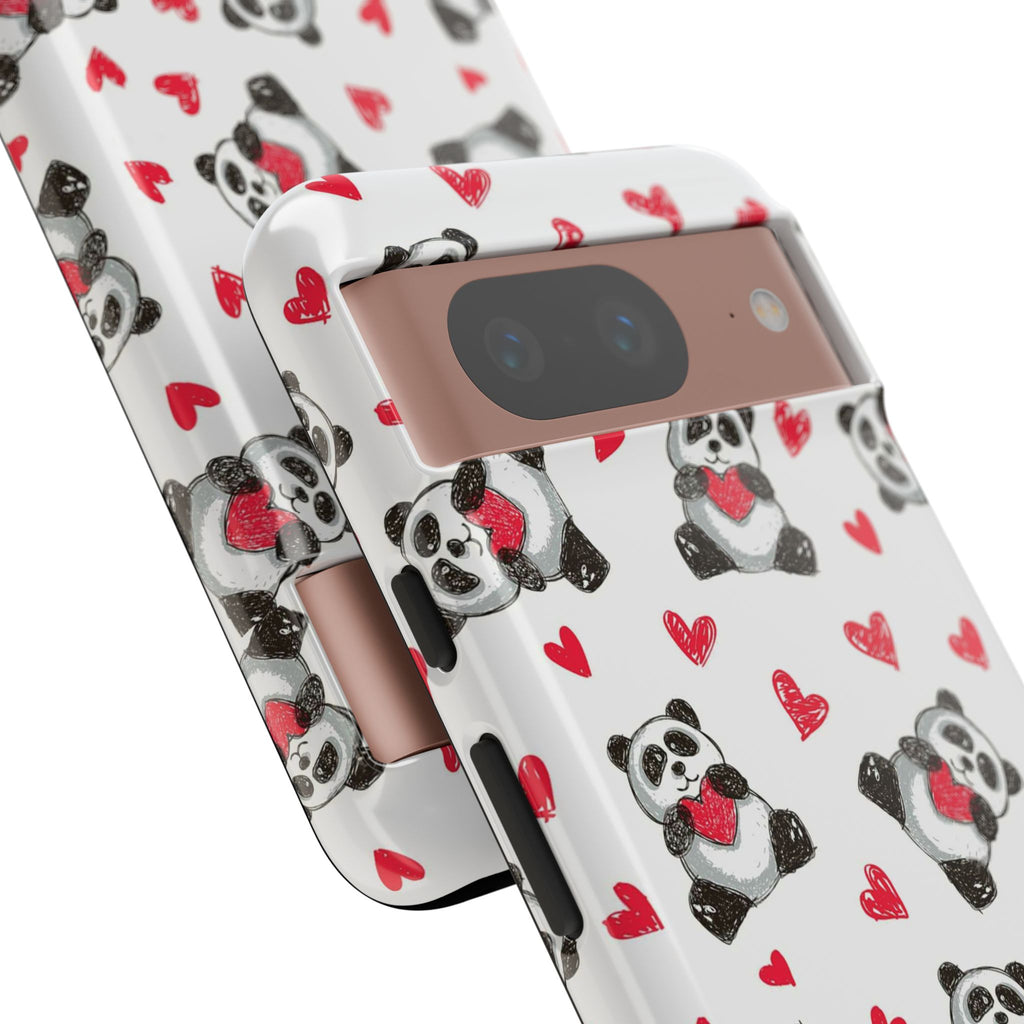 Cute Panda Pattern Phone Case — Tough Cases