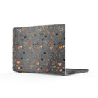Clear MacBook Case — Heart Confetti Floral Pattern (Gray)