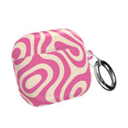 Pink Retro Swirl AirPod Case — Funky 70s Vibe Protective Cover