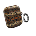 Snake Print AirPod Case — Brown Python Pattern Protective Cover