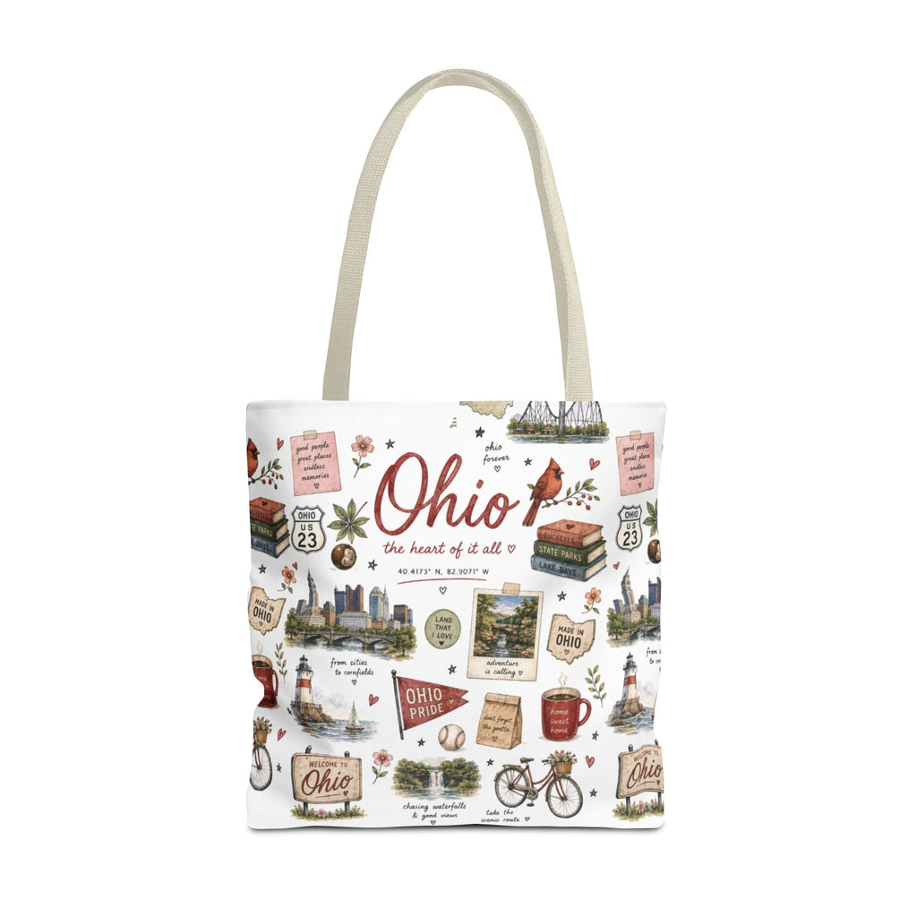 Ohio Illustrated Tote Bag — All-Over-Print Travel & Gift Tote