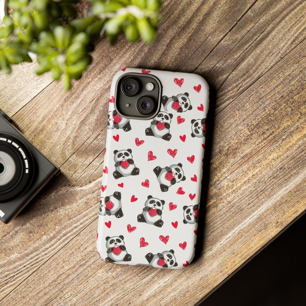Cute Panda Pattern Phone Case — Tough Cases