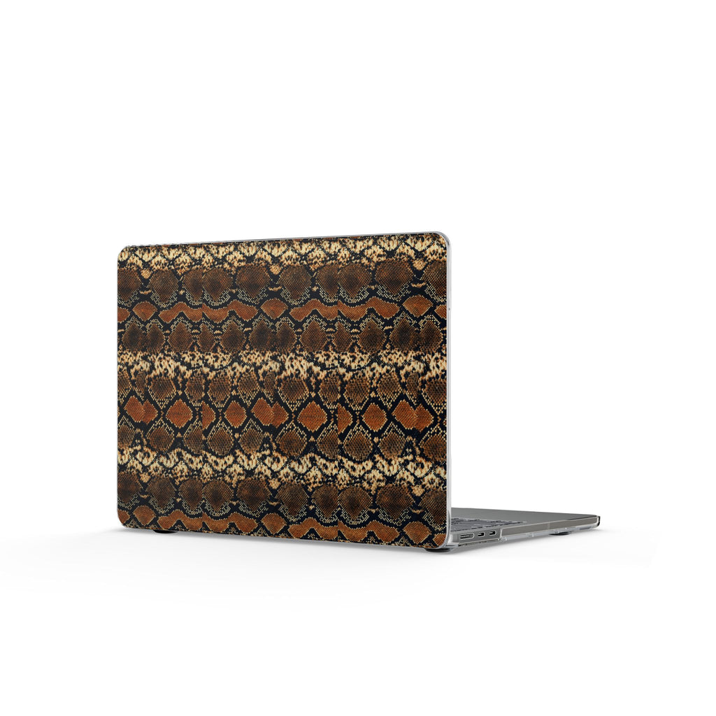 Brown Snake Pattern - Clear Mackbook Case
