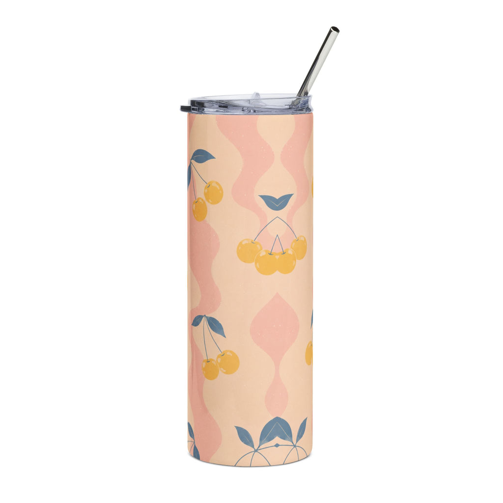 Retro Yellow Cherry - Stainless Tumbler