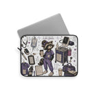 Cute Raccoon Nurse Laptop Sleeve — Nursing Student Gift, Scrubs & Coffee Design